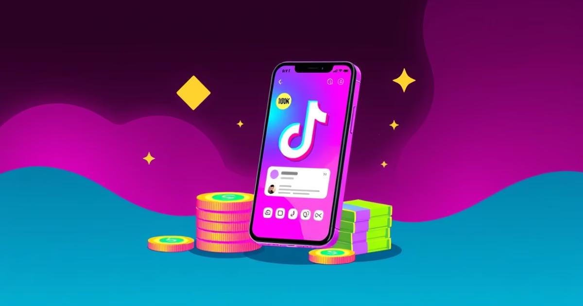 Ilustração sobre Quanto Rende um Perfil de TikTok com 100 Mil Seguidores? - TrueNet Blog